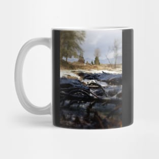 snowy Oregon forest , Fox Creek 6 Mug